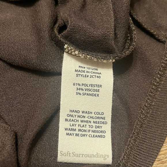 Soft Surroundings Women’s XS Marla Dress Chocolate Brown Lagenlook Cozy Knit - Picture 9 of 10